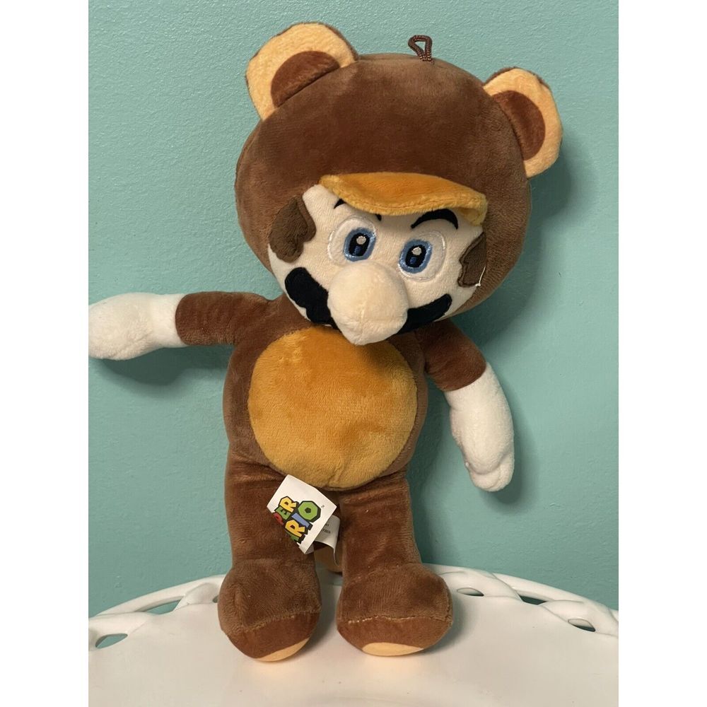 Super Mario Bros. 14" Tanooki Suit Mario Stuffed Toys Plush Doll 2020 Nintendo